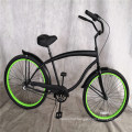 Black Coaster Brake with Fender Mens 26" Beach Cruiser Bicycle